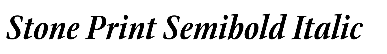 Stone Print Semibold Italic
